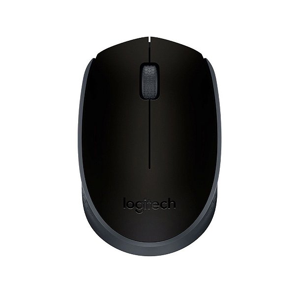 Mouse sem fio Logitech M170 com Design Ambidestro Compacto, Conexão USB e Pilha Inclusa - Preto CX 1 UN