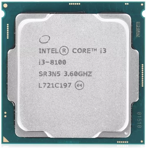 Processador Intel Core i3-8100 TRAY SEM COOLER (LGA 1151 / 4 Cores / 4 Threads / 3.6GHz / 6MB Cache / UHD Intel 630)