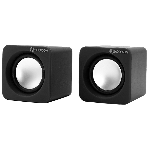 Caixa de Som Hoopson 2.0 Canais 5,0W Preto USB - CX-PC018PT