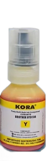 Refil De Tinta Kora Para Btd100 T230 T430w T530dw T730dw Yellow