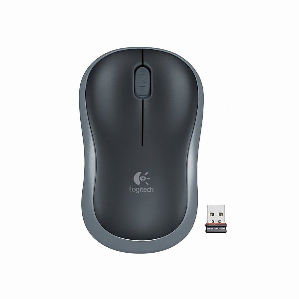 Mouse Sem Fio Logitech 1000 DPI Cinza M185