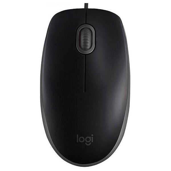 MOUSE COM FIO USB LOGITECH M110, CLIQUE SILENCIOSO, AMBIDESTRO, PLUG AND PLAY- PRETO
