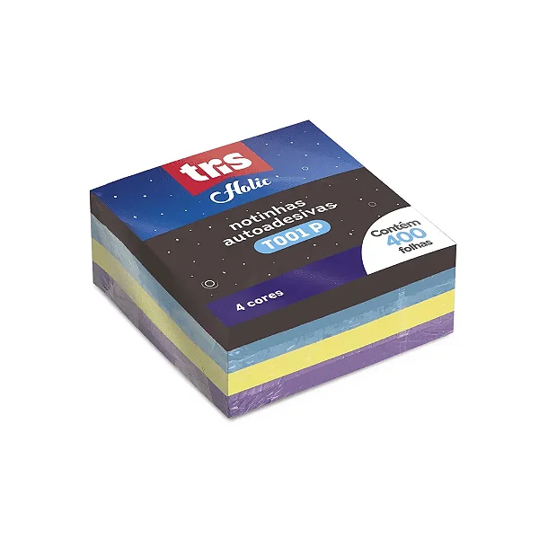 Bloco Adesivo TRIS Holic 5cm x 5cm Auto Adesivo T001P com 400 Folhas - 612294