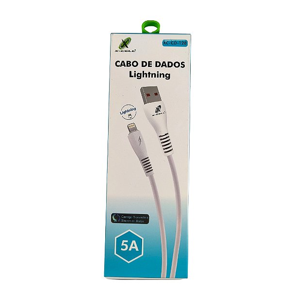 CABO USB (A-MACHO X LIGHTNING)(1,0M)(BRANCO)(X-CEL)XC-CD-128