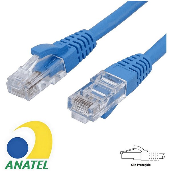 CABO PATCH CORD (CAT.5E) ( 1,5M) (AZUL) (SECCON) CY-5128-CAT