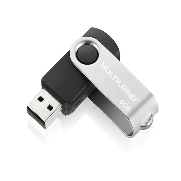 Pen Drive Multilaser 8GB Twist PD587 Preto