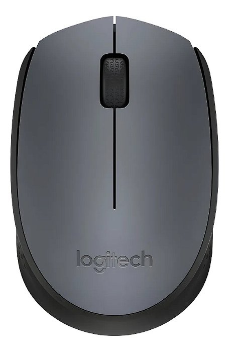 Mouse sem fio Logitech M170 com Design Ambidestro Compacto, Conexão USB e Pilha Inclusa, Cinza - 910-007597