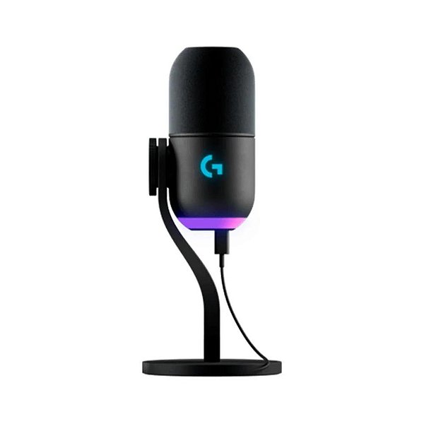 MICROFONE GAMER LOGITECH G YETI GX, RGB LIGHTSYNC, USB PLUG AND PLAY, STREAMING - PRETO