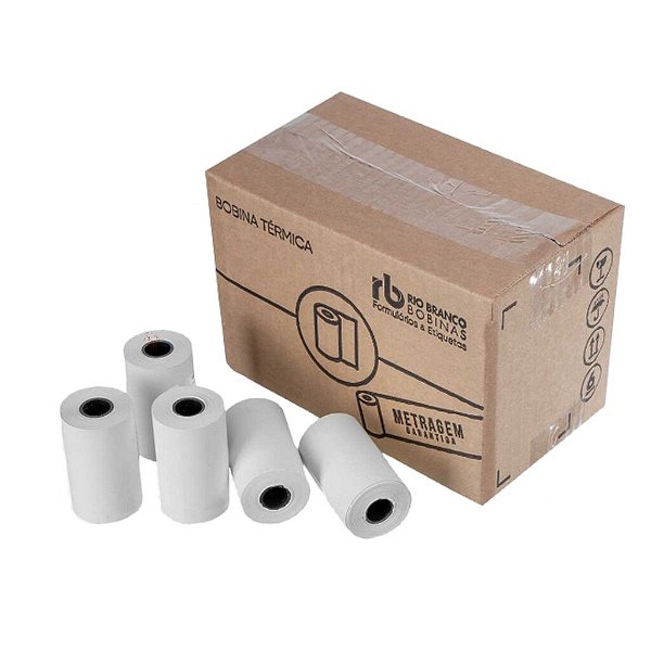 Bobina Térmica ECF/PDV 1 Via 80mm x 30 Metros Branca Maxprint Caixa com 30 Unidades - 45000114