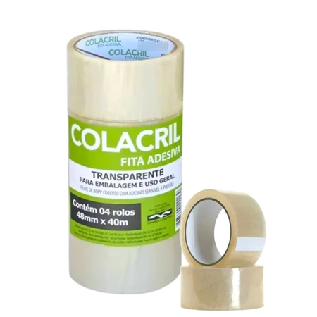 Fita Adesiva Transparente Colacril 48mmx40m und