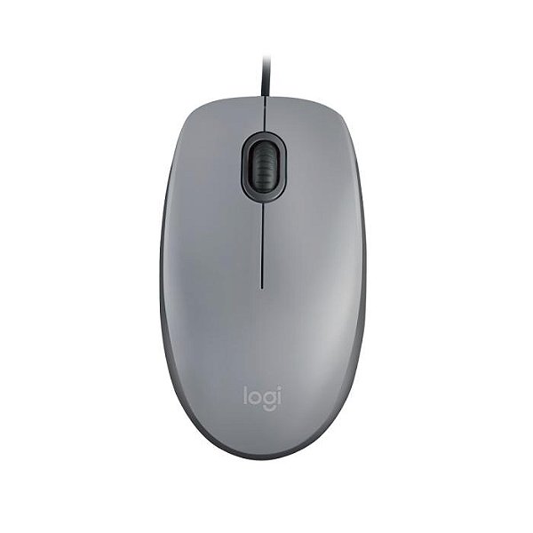 MOUSE COM FIO USB LOGITECH M110, CLIQUE SILENCIOSO, AMBIDESTRO, PLUG AND PLAY, CINZA - CINZA