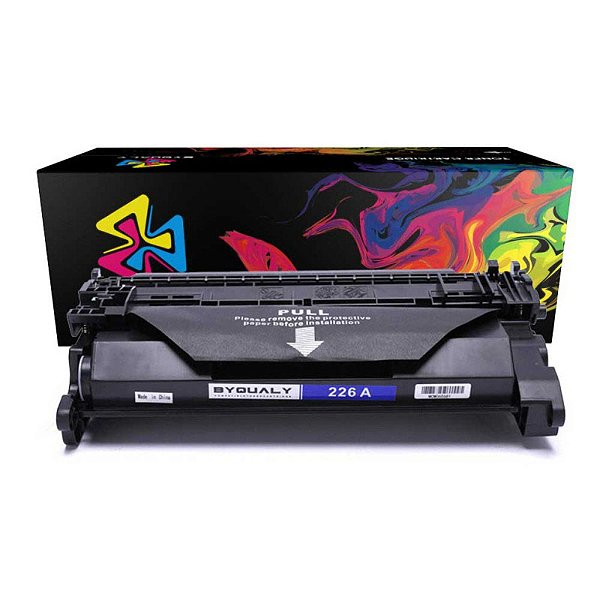 Toner HP 26 CF226A Preto Byqualy Potencial Suprimentos 3,1K BYQUALY