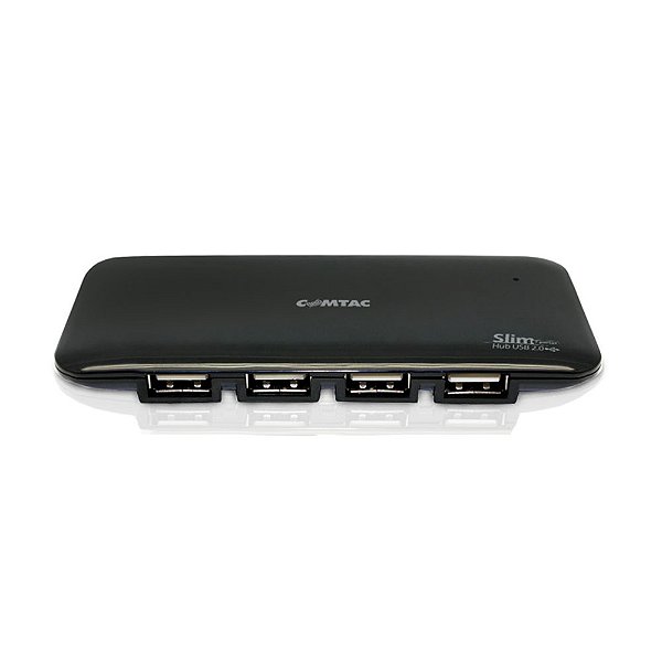 Hub USB 2.0 7 Portas Comtac Slim Preto - 24129249