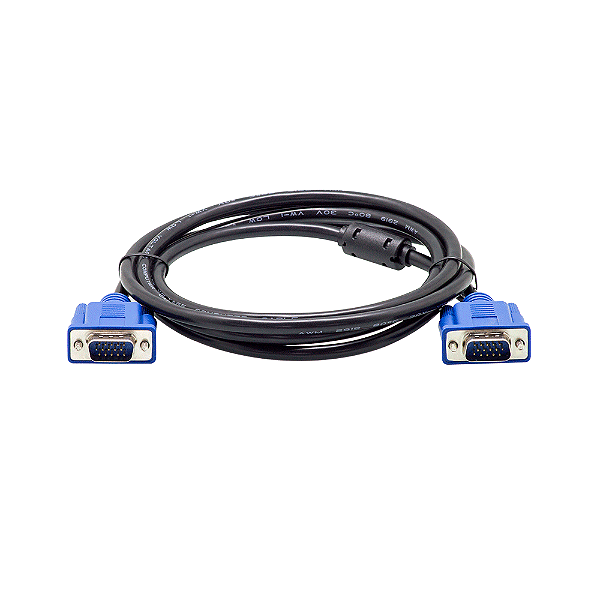 Cabo VGA HDB15 Kross 1,8 Metros - KE-CBS0110 Preto Com filtro