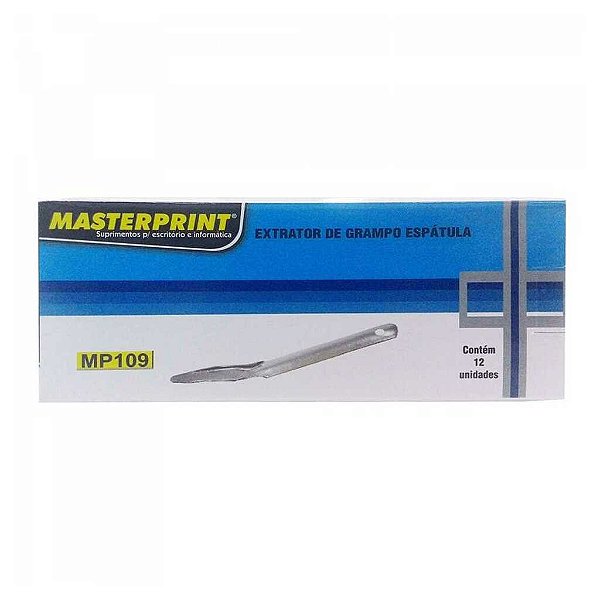 Extrator de Grampos Espátula Masterprint Prata 12 Unidades - MP109