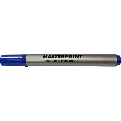 Caneta Marcador Permanente 4,5mm Caixa com 12 Unidades Azul - Masterprint - MP615