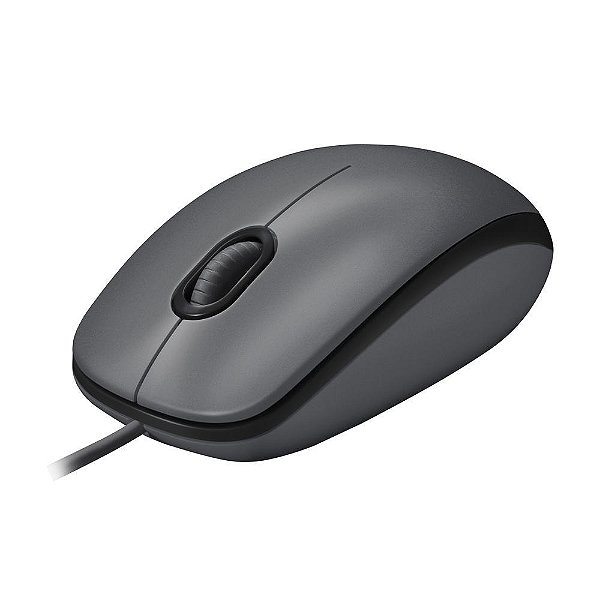 Mouse Com Fio USB Logitech Confortable M100, 1000 DPI, Preto