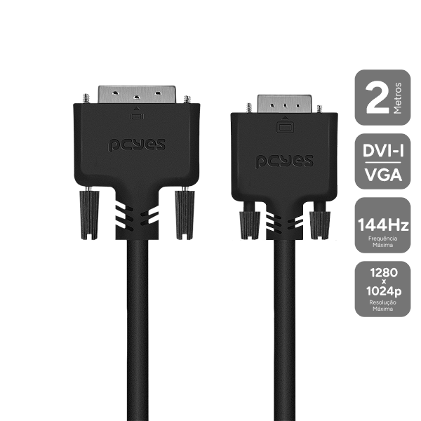 Cabo Dvi-I 24+5 Para Vga 15 Pinos 2 Metros Pcyes - Pdvm15-2