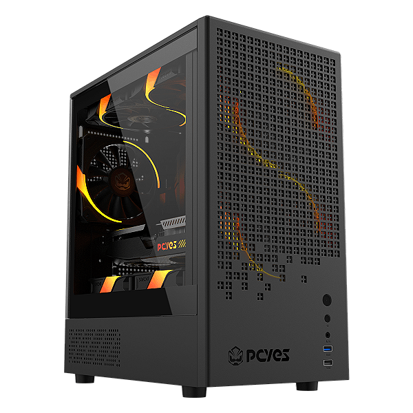 Gabinete Gamer Pcyes Ozara Black Vulcan - Gozrbv
