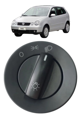 Botão Chave Luz Farol Polo Original Volkswagen 6q0941531h