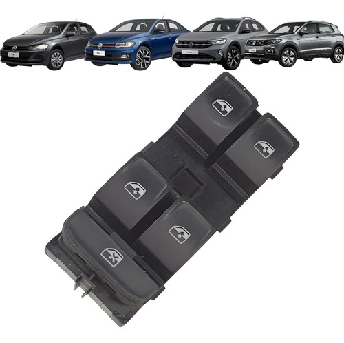 Comando Botão Vidro Elétrico Vw Virtus Nivus Polo 2018 2026