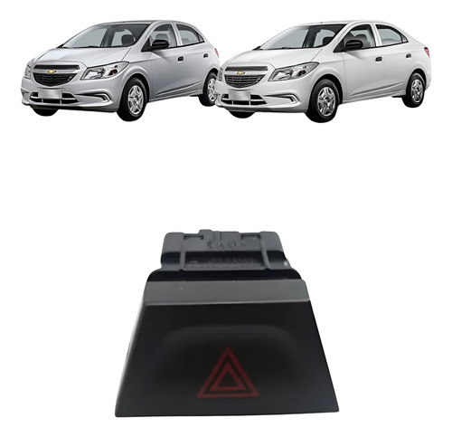 Botão Pisca Alerta Gm Onix Prisma Ano 2013 A 2020 Preto