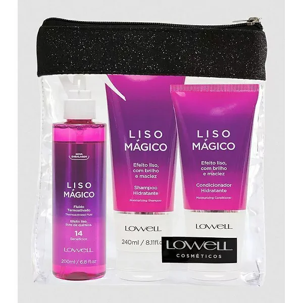 Conjunto Lowell Liso Mágico Necessaire - Cuidados Capilares E Estilo.