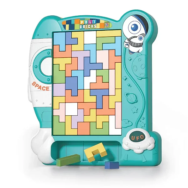 Brinquedo Educativo Montessori Tetris Poli Bricks Polibrinq