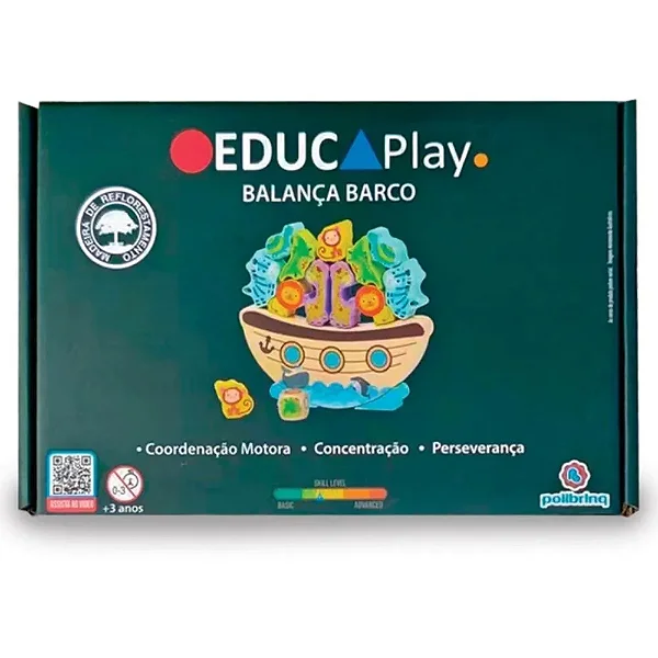 Brinquedo Educativo Montessori Balança Barco Arca Polibrinq