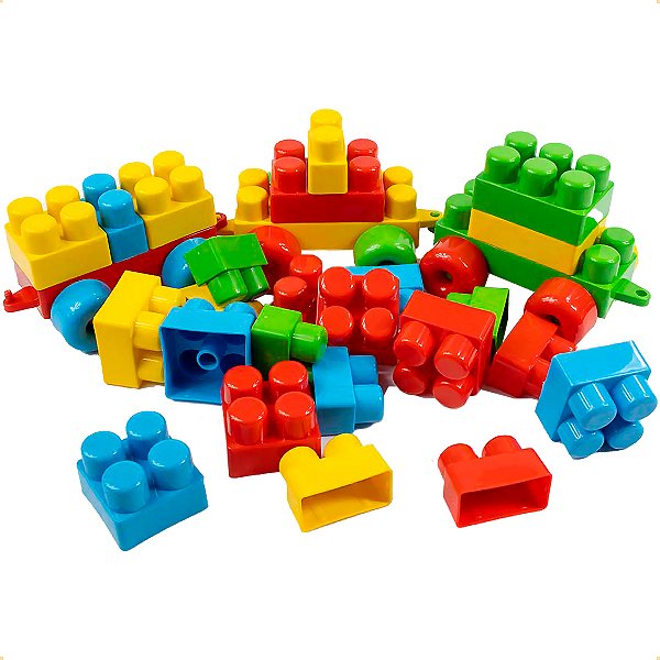 Brinquedo de Montar Blocos Baby 39 Peças Grandes Timplast