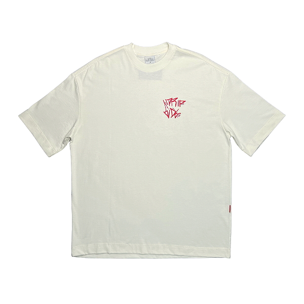 Camiseta Oversized TripSide Off White Anjos em Guerra - Streetwear