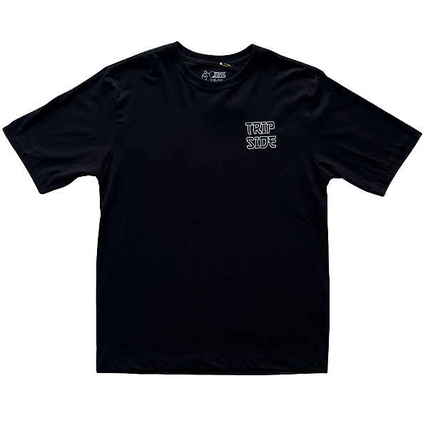Camiseta Oversized TripSide Preta Carpa - Streetwear