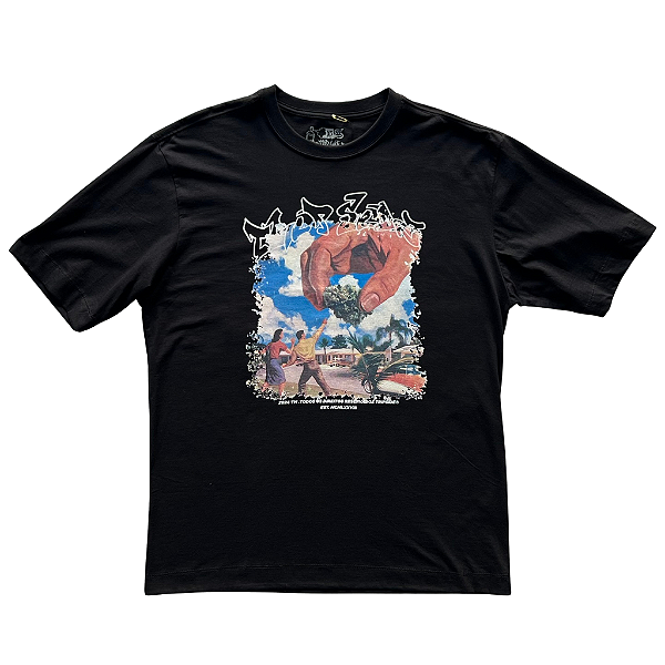 Camiseta Oversized TripSide Verdinha Preta - Streetwear