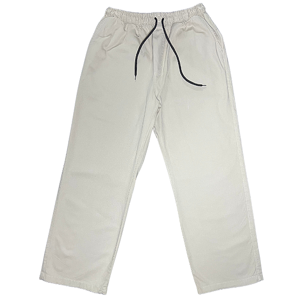 CALÇA SARJA CORTE RETO BEGE 01