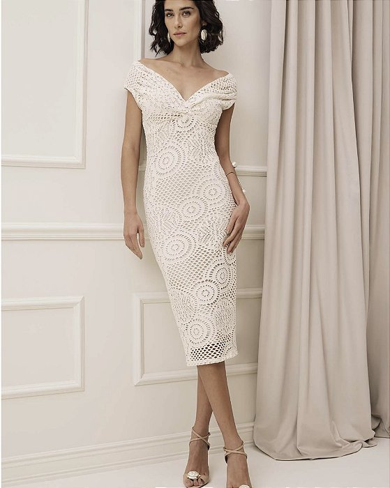 Vestido Mid Decote Transpassado