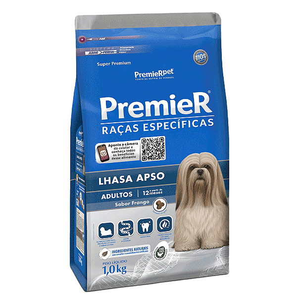 Ração Premier Raças Específicas Lhasa Apso Adultos 1Kg