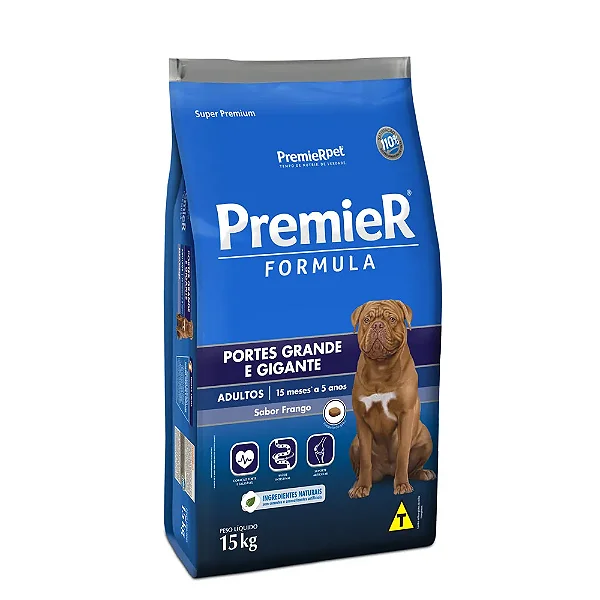 Ração Premier Fórmula Cães Adultos Raças Grandes e Gigantes Frango 15Kg