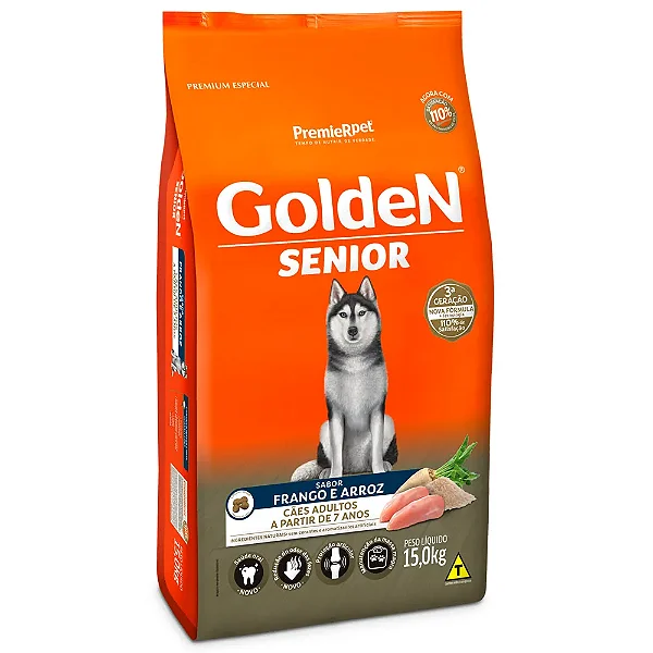 Ração Golden Fórmula Sênior Frango e Arroz 15Kg