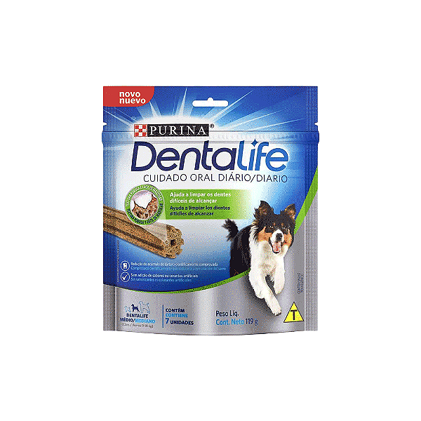Petisco DentaLife Cães Adultos Médios 119g