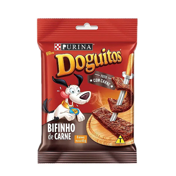 PPetisco Cães Doguitos Rodízio Carne Purina 65g