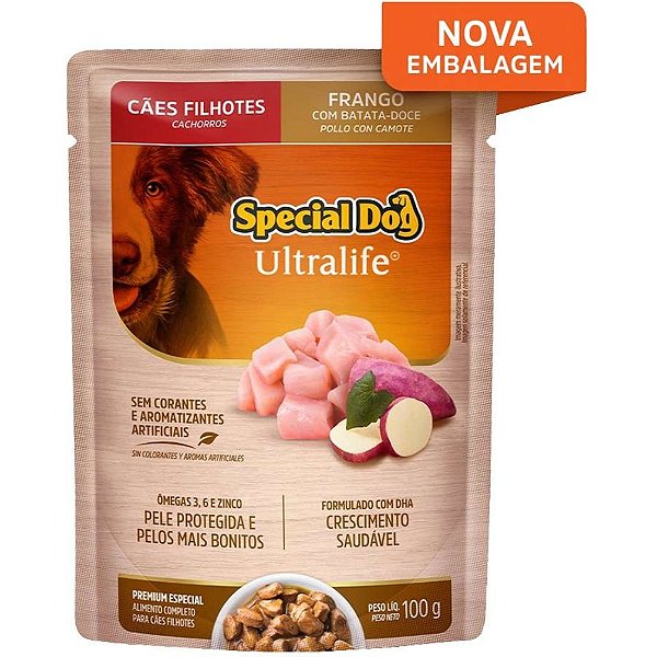 Ração Úmida Special Dog Sachê Frango para Cães Filhotes 100g