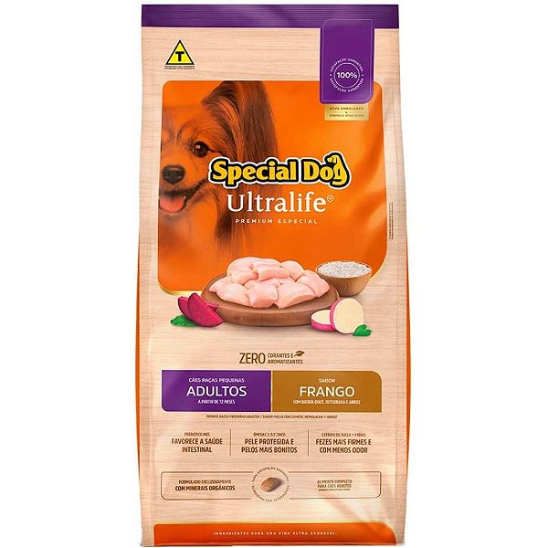 Ração Special Dog Ultralife Frango e Arroz para Cães Adultos Raças Pequenas 15kg