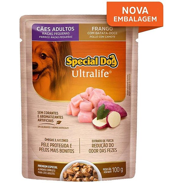 Ração Úmida Special Dog Sachê Frango para Cães Raças Pequenas 100g