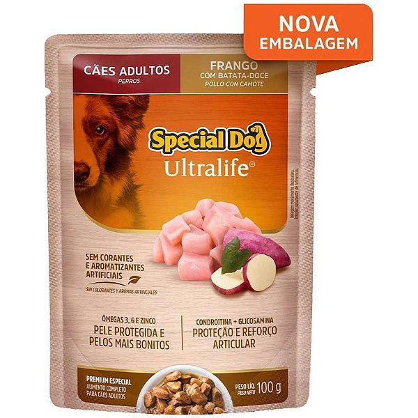 Ração Úmida Special Dog Sachê Frango para Cães Adultos 100g