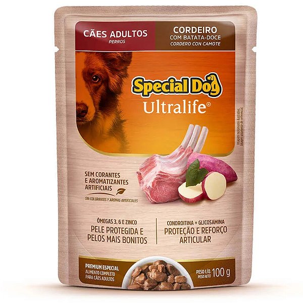 Ração Úmida Special Dog Sachê Cordeiro para Cães Adultos 100g