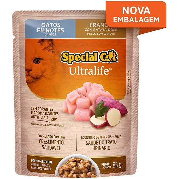 Ração Úmida Special Cat Sachê Frango para Gatos Filhotes 85g