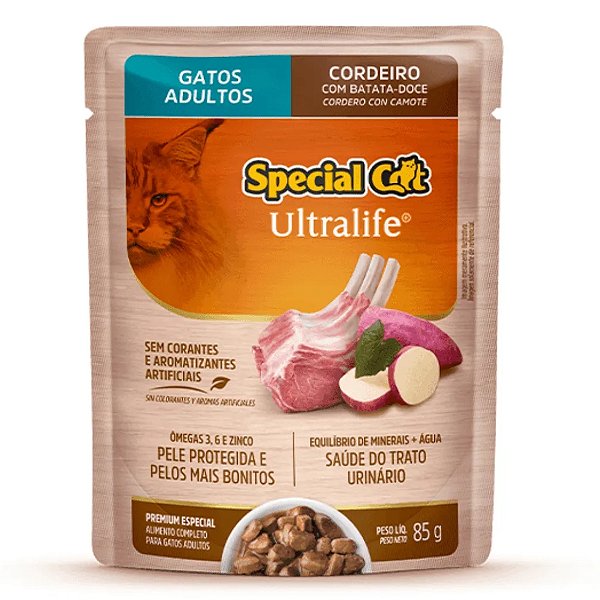 Ração Úmida Special Cat Sachê Cordeiro para Gatos Adultos 85g