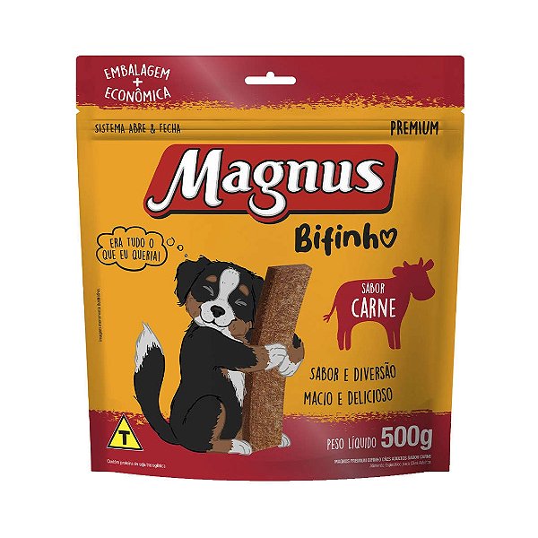 Bifinho Magnus Para Cães Adultos Sabor Carne 500g