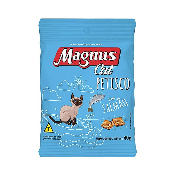 Biscoito Magnus Cat Gatos Adultos Salmão 40g