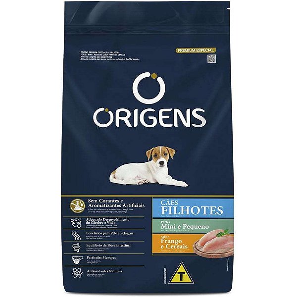 Ração Seca Origens Premium Especial Frango e Cereais para Cães Filhotes 10,1Kg